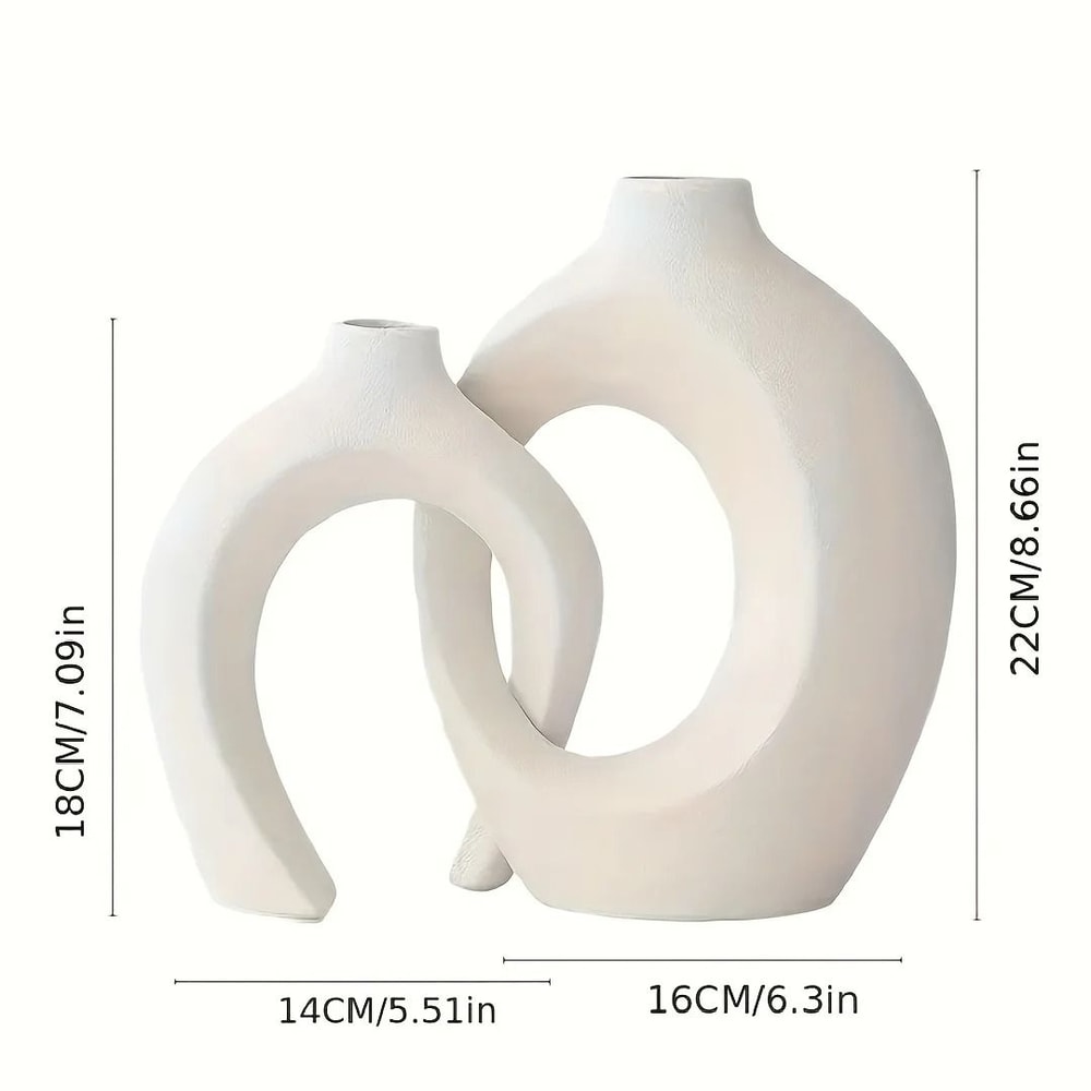 Hollow Nordic Modern Ceramic Vase Set 1