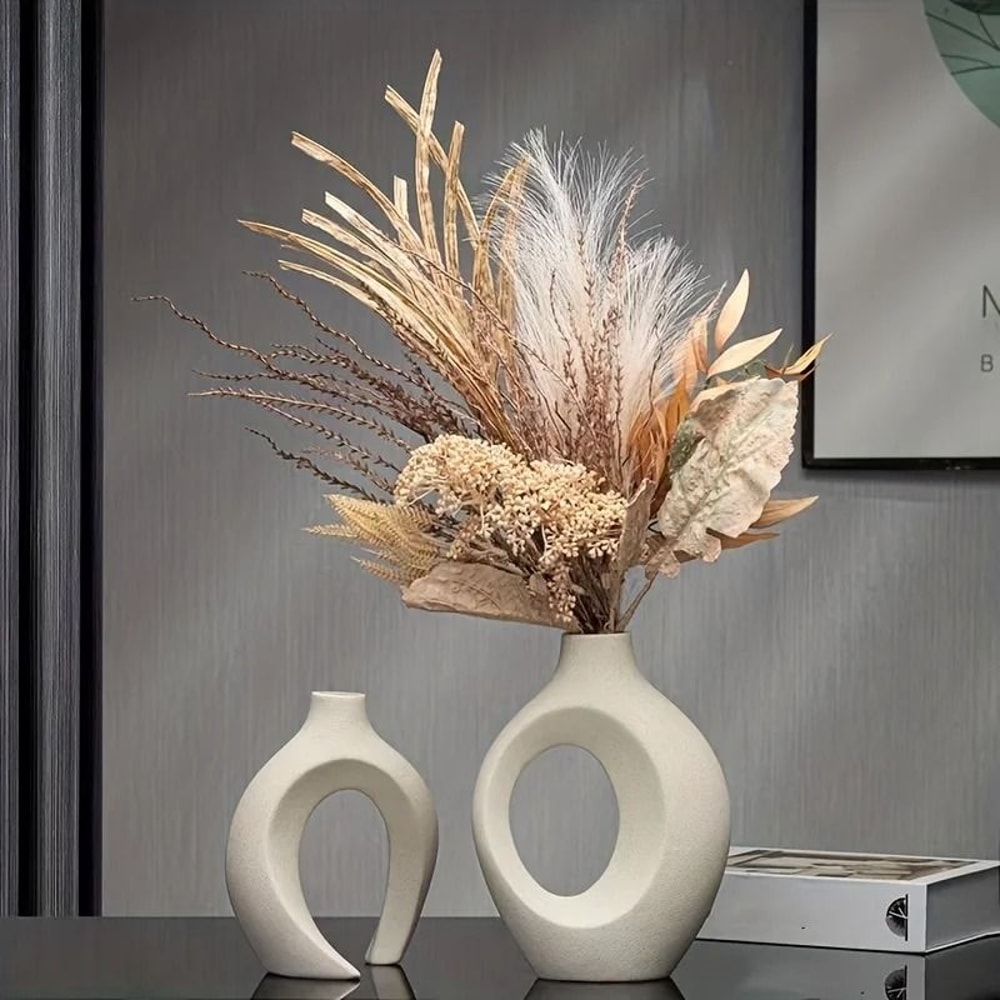 Hollow Nordic Modern Ceramic Vase Set 6