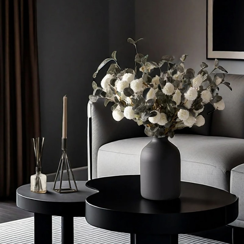 Minimalist Matte Black Metal Vase 4