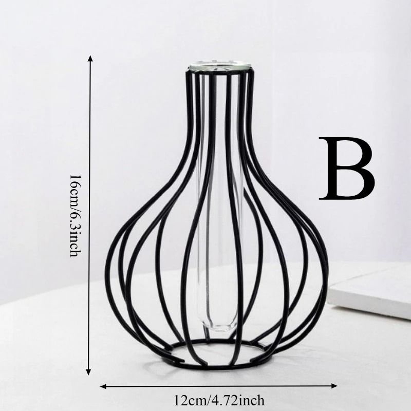 Ornamental Wrought Iron Gold Flower Vase 4