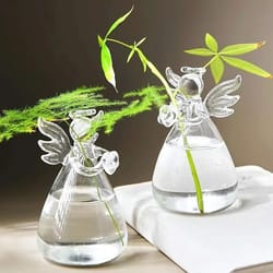 angelic glass hydroponic floral vase
