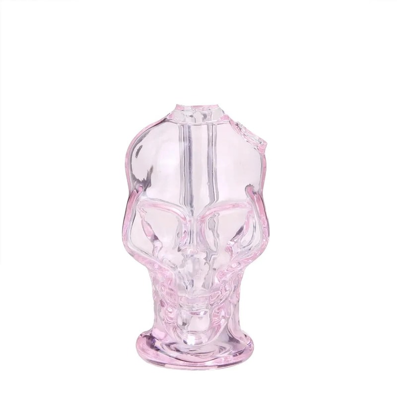 Portable Glass Skull Themed Home Decorating Vase 9