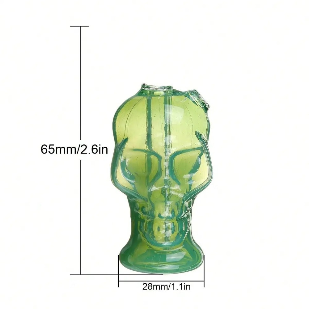 Portable Glass Skull Themed Home Decorating Vase 2