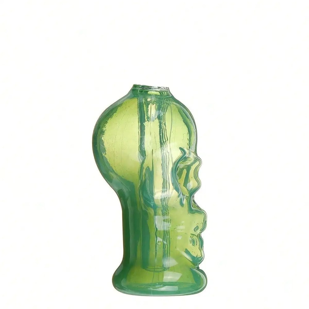 Portable Glass Skull Themed Home Decorating Vase 3