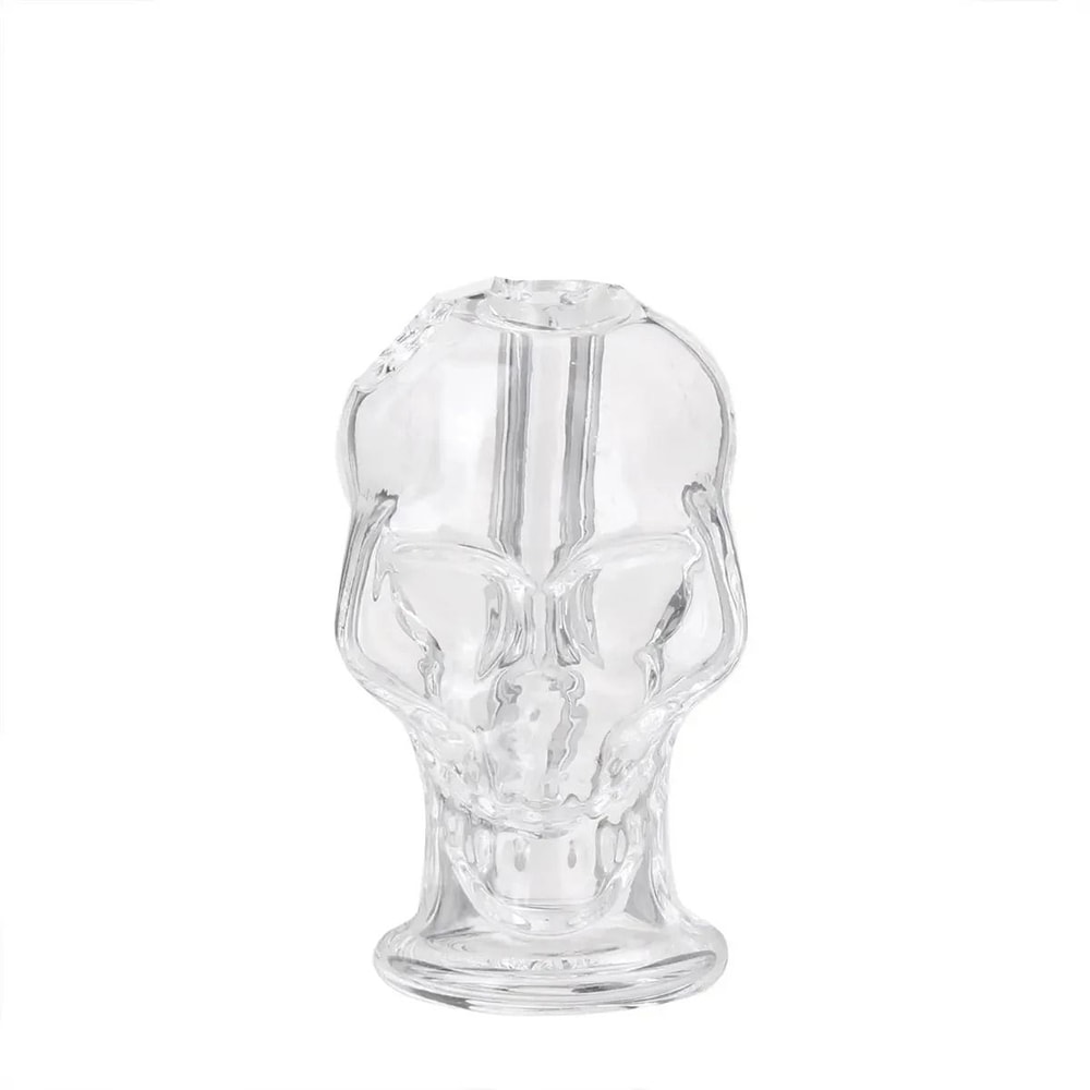 Portable Glass Skull Themed Home Decorating Vase 4