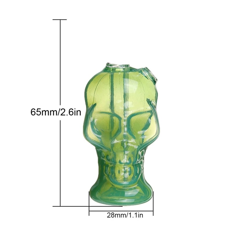 Portable Glass Skull Themed Home Decorating Vase 7