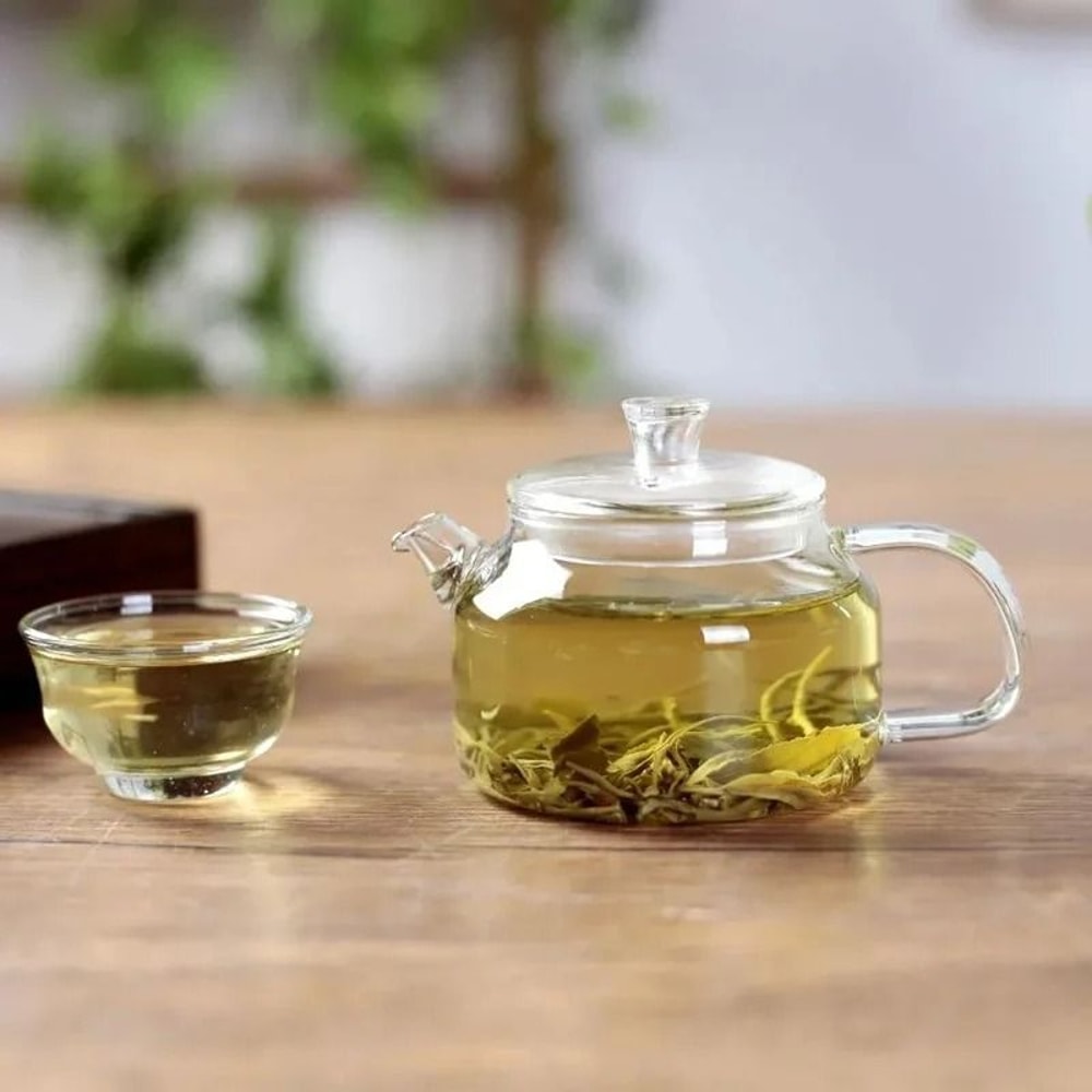 Small Capacity Transparent Glass Teapot With Filter 2