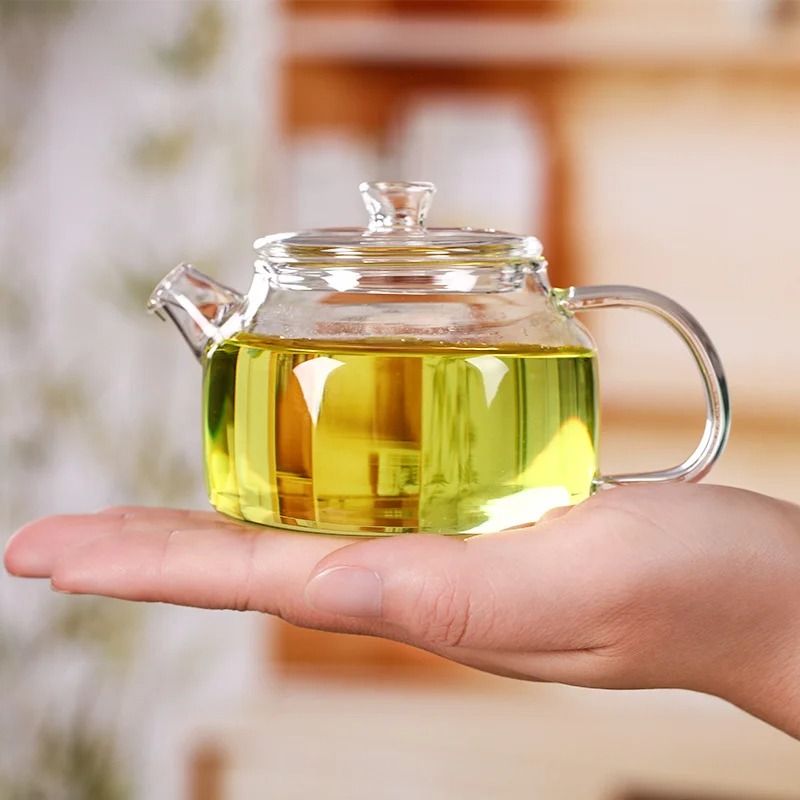 Small Capacity Transparent Glass Teapot With Filter 4