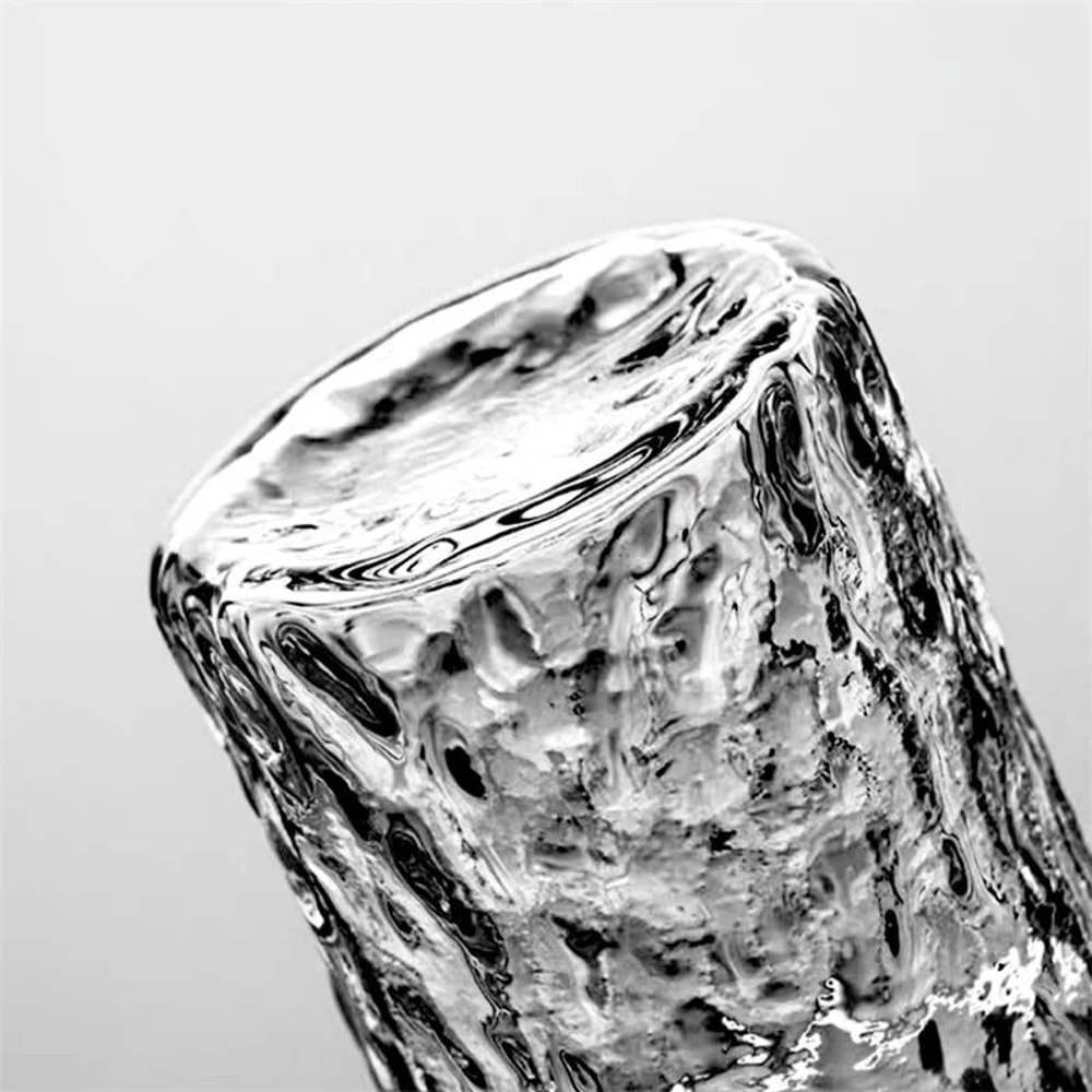 Transparent Uneven Hammer Pattern Glass Fair Cup 3