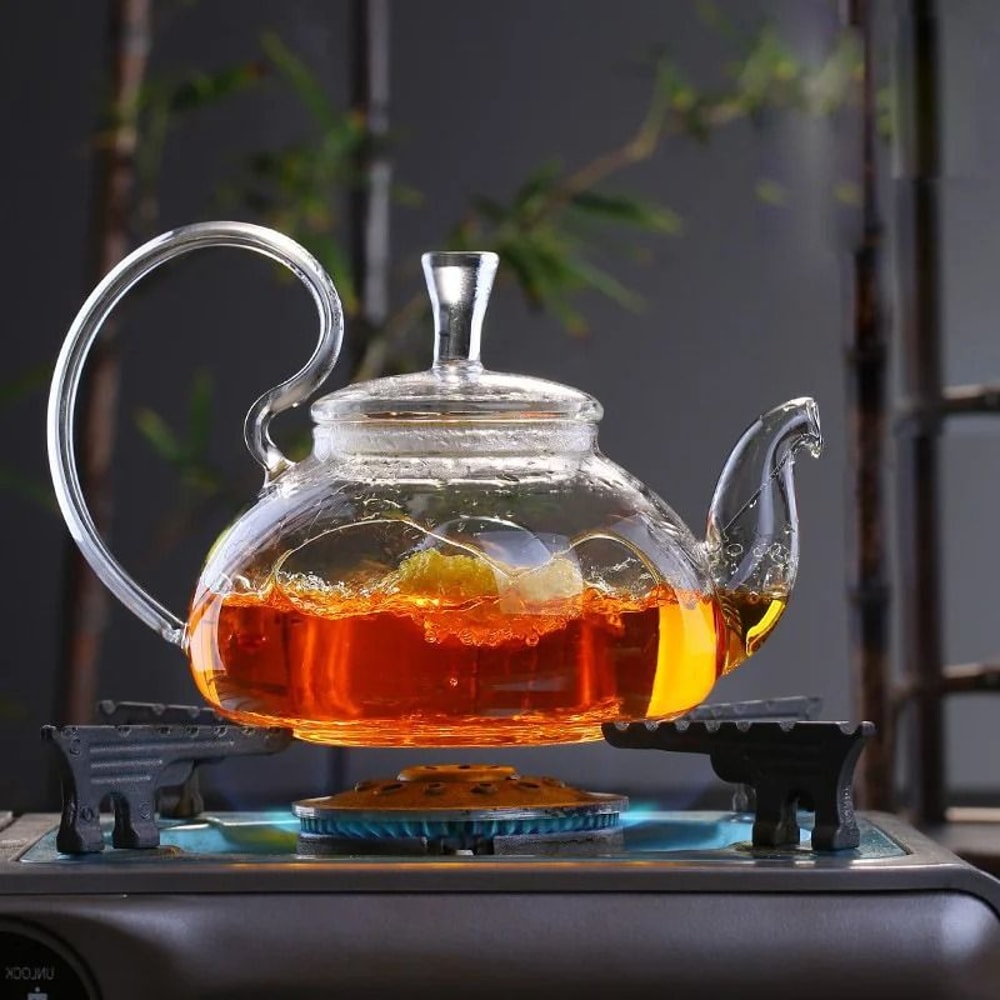 Flower Puer Glass Tea Teapot Kung Fu Tea Maker 1