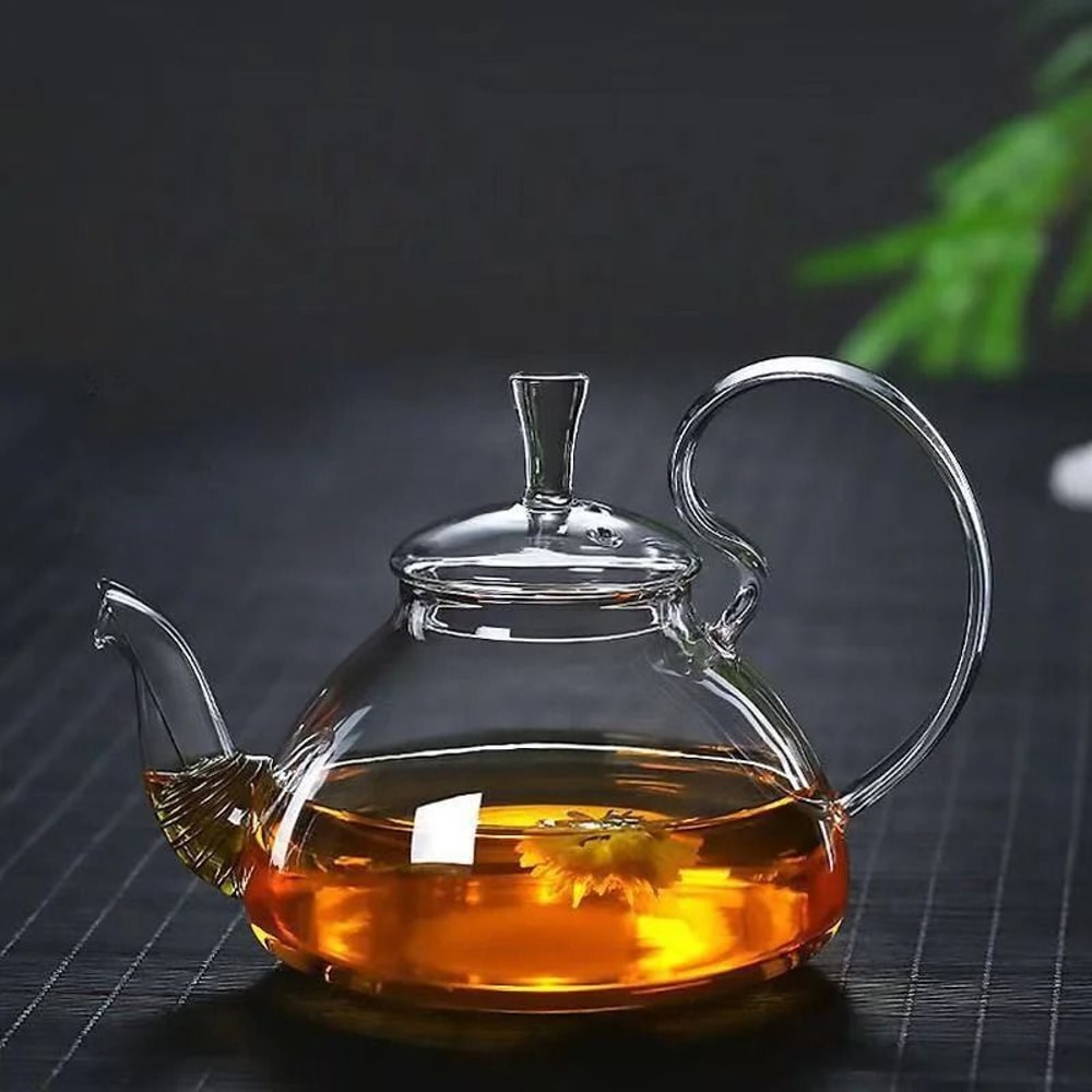 Flower Puer Glass Tea Teapot Kung Fu Tea Maker 4