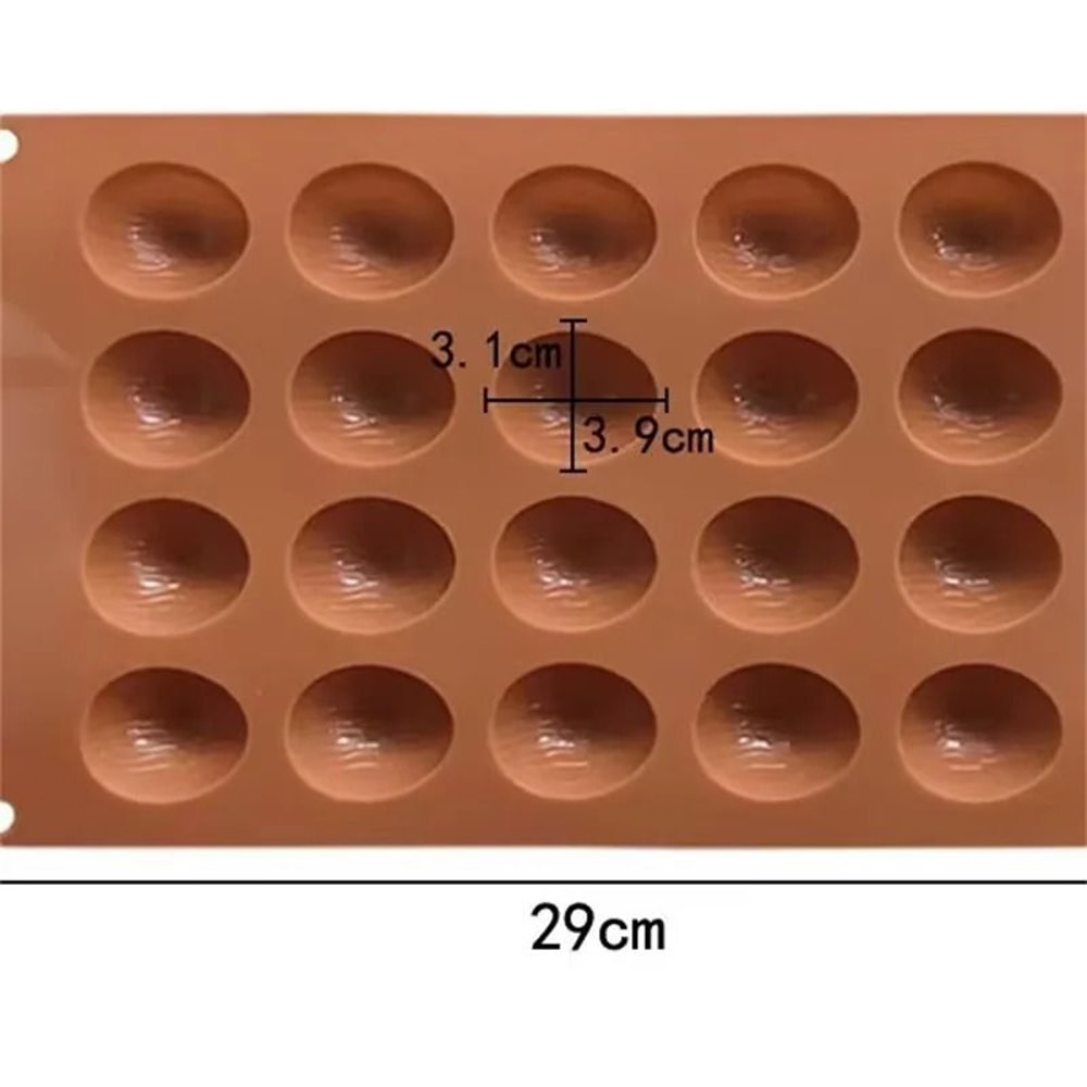 20 Holes Walnuts Nuts Shape Silicone Chocolate Moulds 5