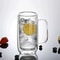 400ML Double Wall Glass Mug Drinking Glasses 1