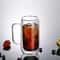 400ML Double Wall Glass Mug Drinking Glasses 2