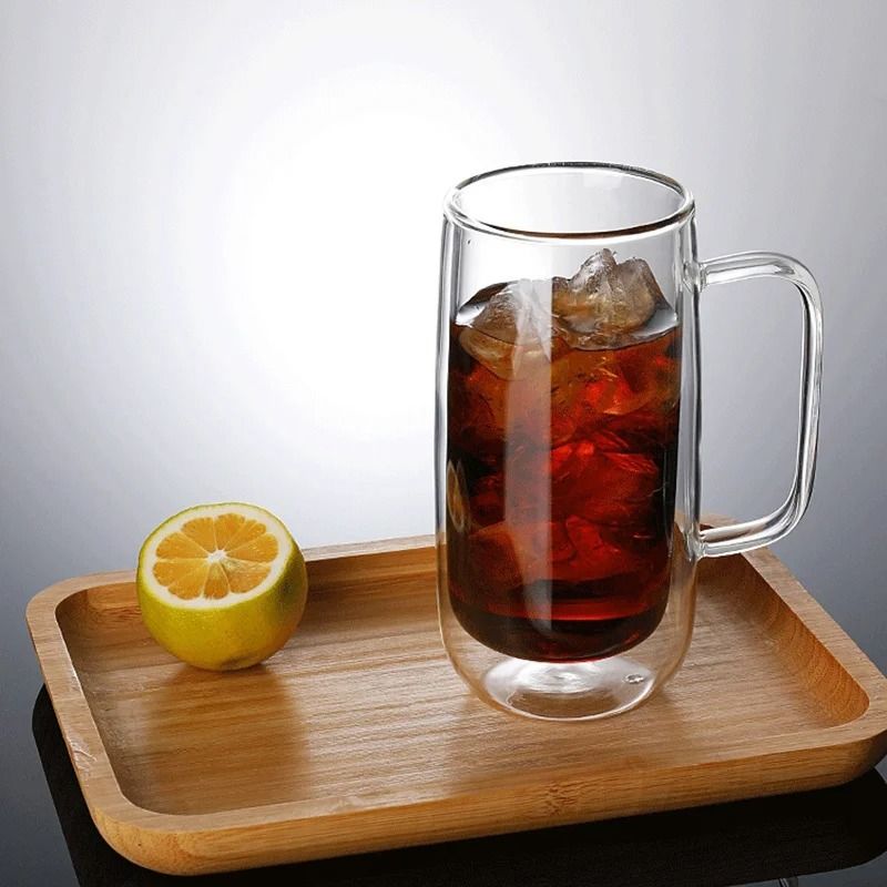 400ML Double Wall Glass Mug Drinking Glasses 5