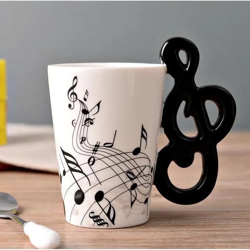 Novelty Music Note Ceramic Coffee Mugs 2