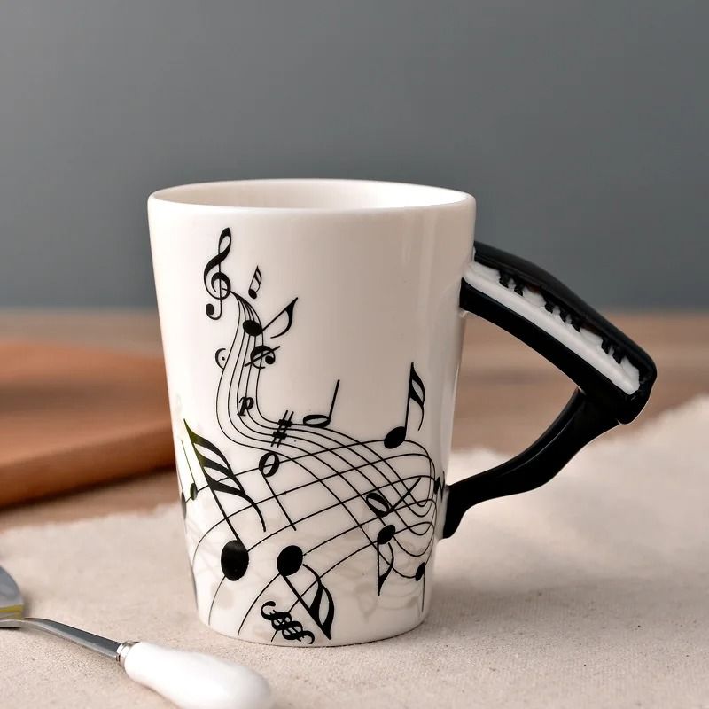 Novelty Music Note Ceramic Coffee Mugs 3