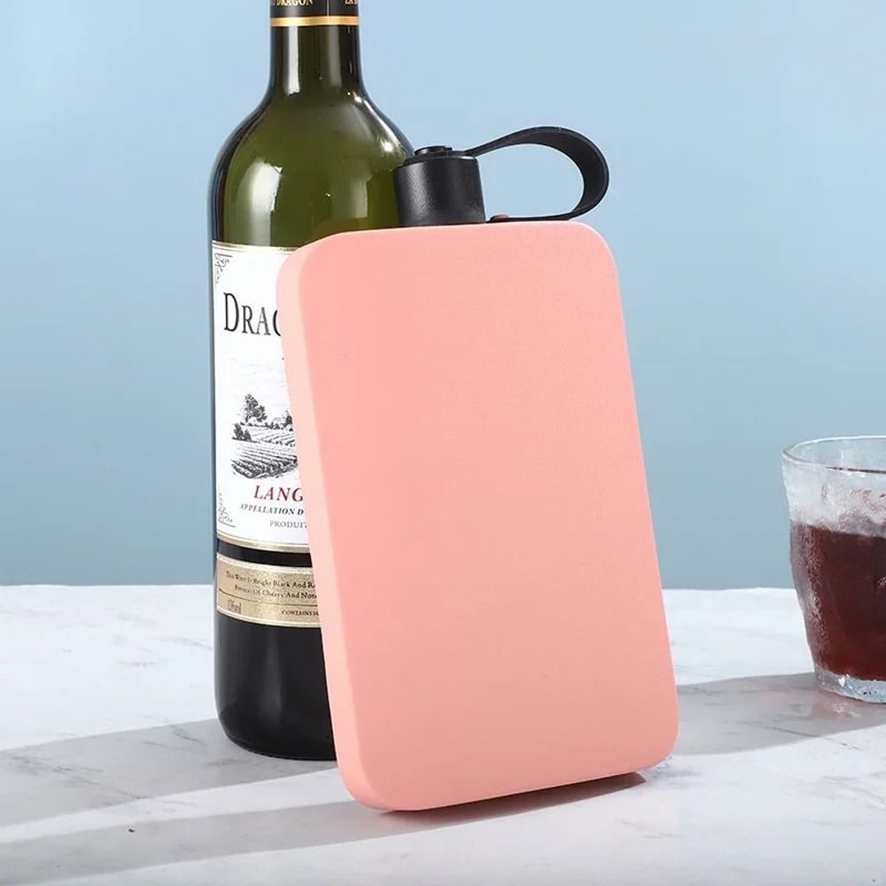 500ML Stainless Steel Flat Square Hip Flask 10