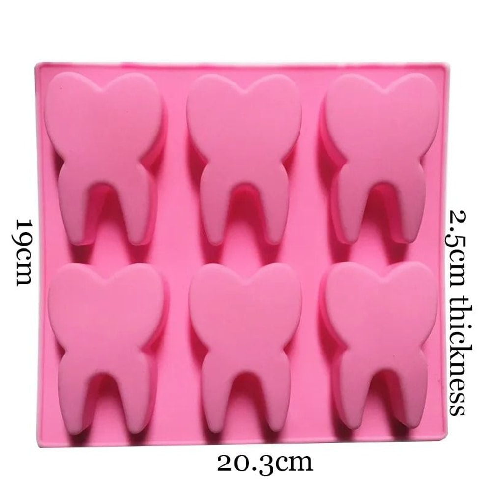 Teeth Shape Silicone Cake Molds Reusable Bakeware 6