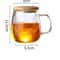 Creative Glass Tea Infuser Cup With Bamboo Lid 8
