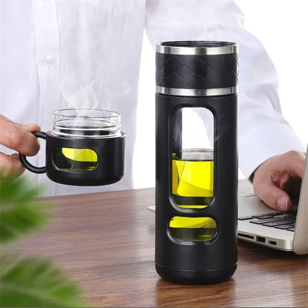 520ML Tea Water Separation Glass Bottle 4