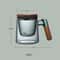400ml Walnut Wooden Handle Glass Infuser Mug 1