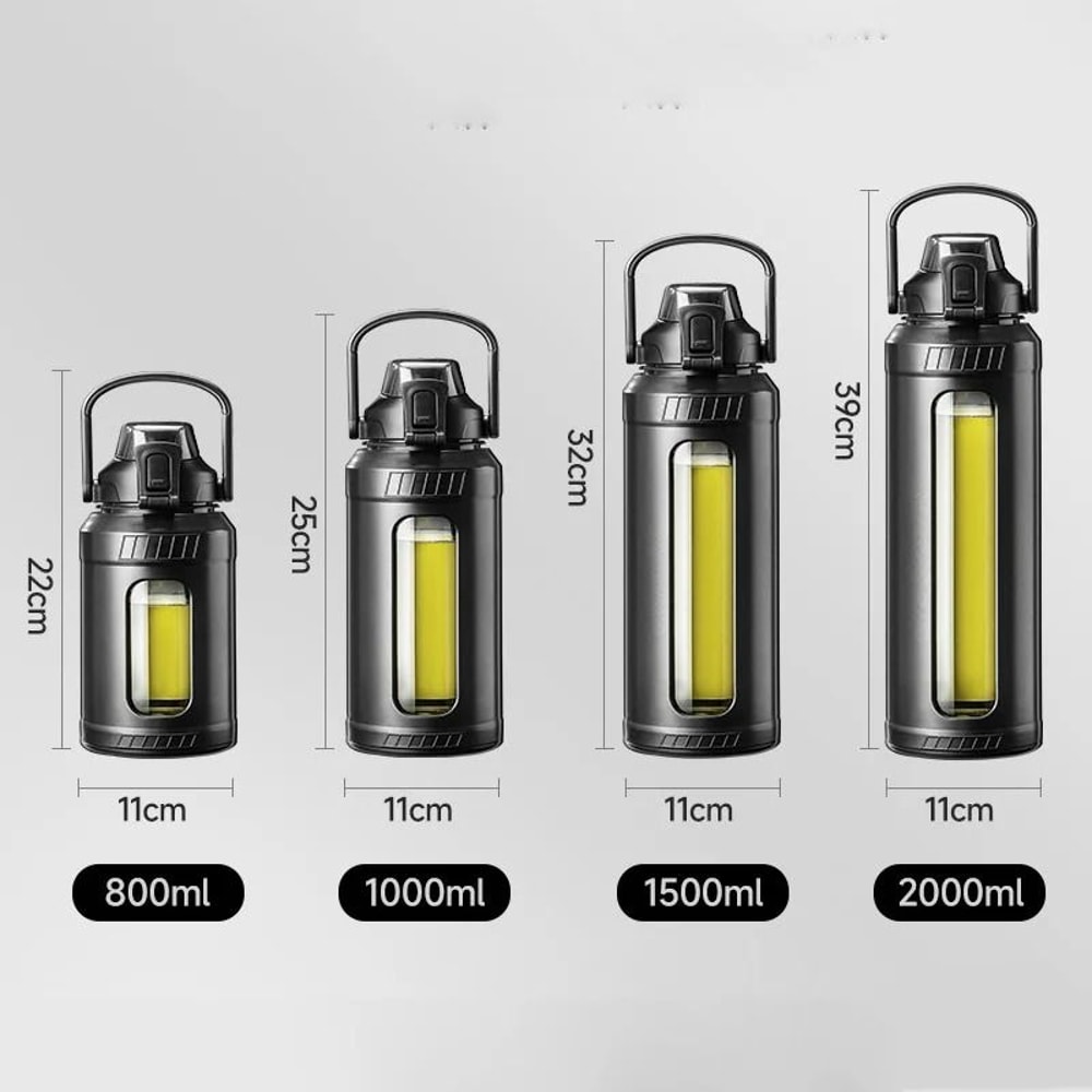 Large Capacity High Borosilicate Glass Water Bottle 1