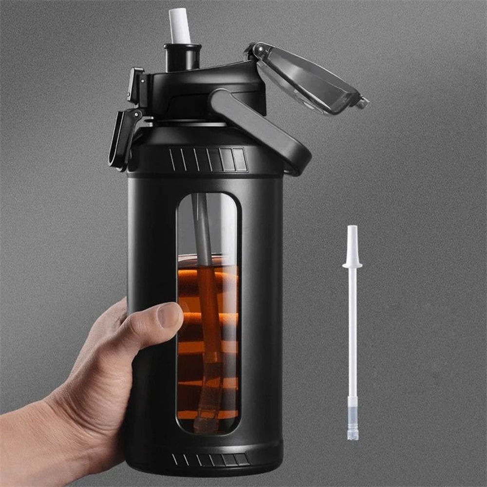 Large Capacity High Borosilicate Glass Water Bottle 2