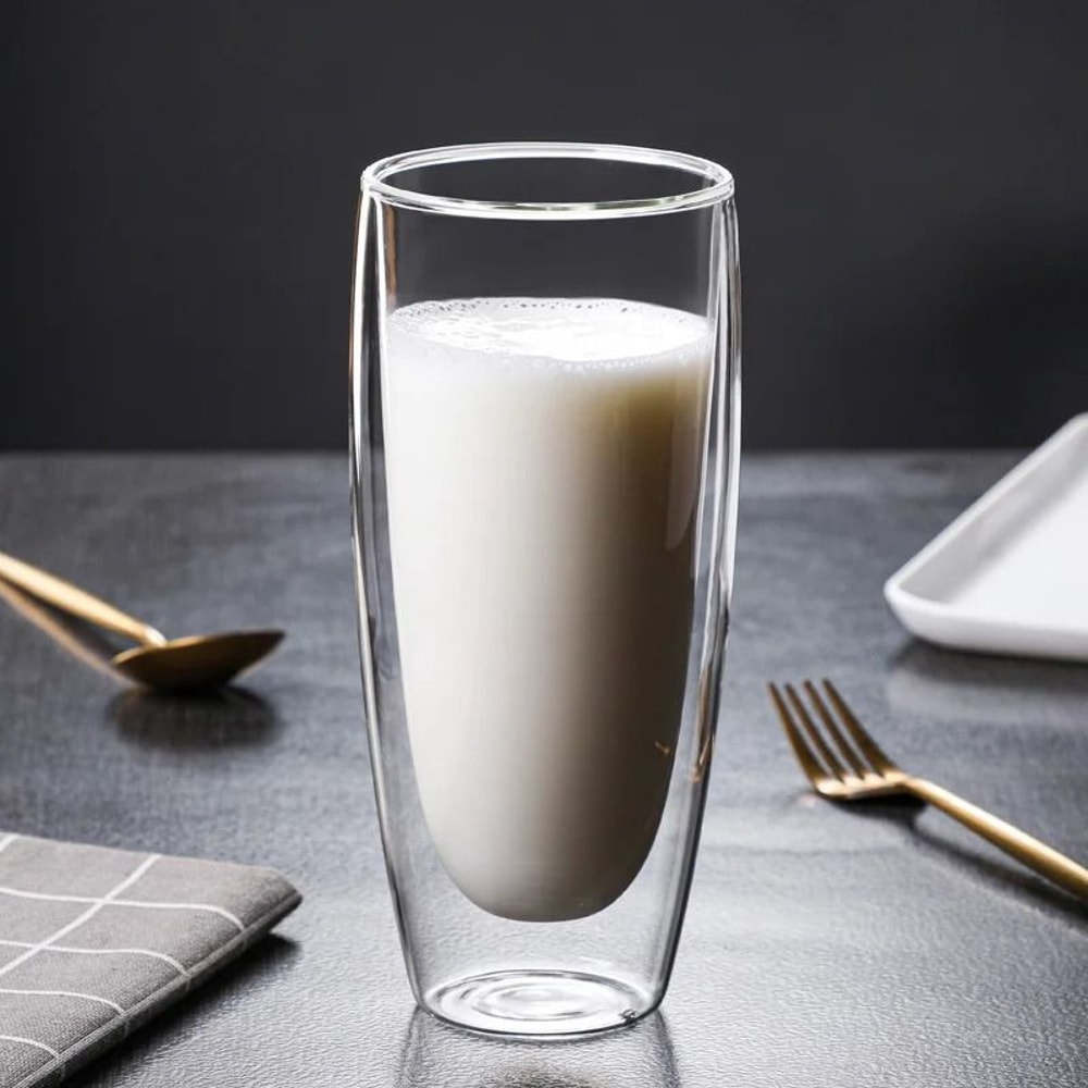 Double Wall Insulated Glass Mug Large 22 Oz Coffee And Tea Cup 0