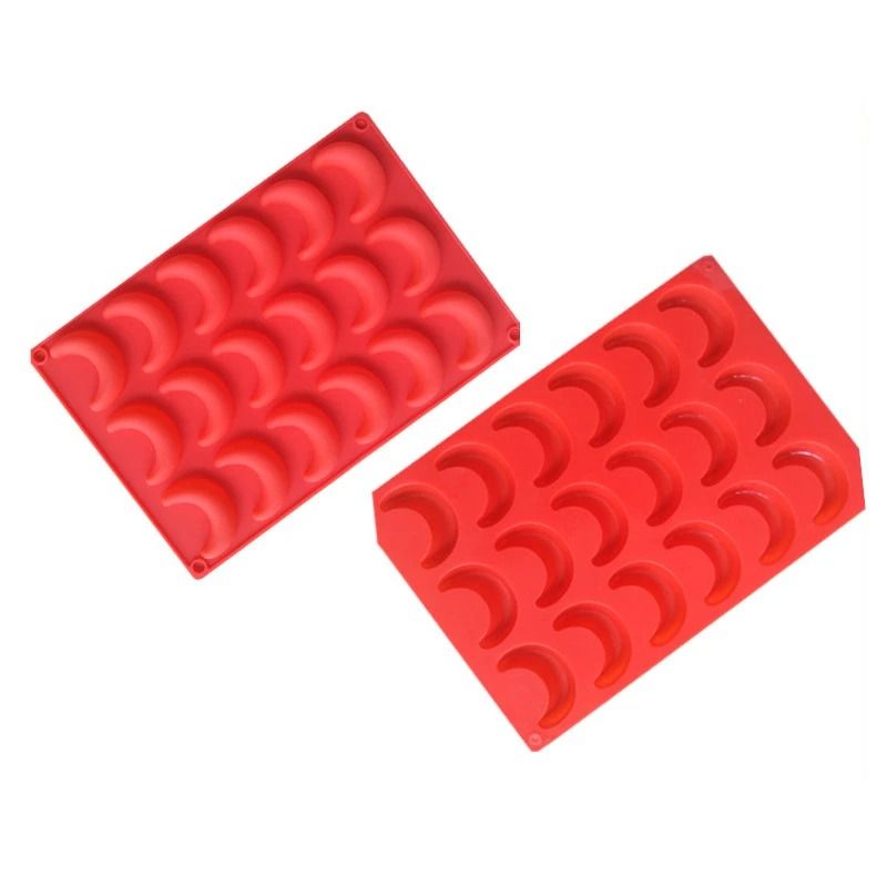 Crescent Moon Silicone Chocolate And Pastry Mold 18 Cavity DIY Dessert Decorating Tool 3