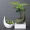 Rhinoceros Horn Ceramic Flower Pot Modern Succulent Planter Home Decoration 4