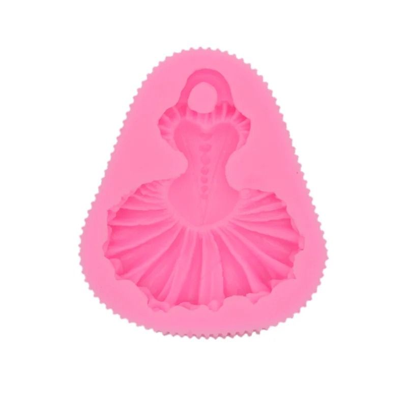 Girls Ballet Dancing Skirt Fondant Silicone Mold For Cake Decorating 6