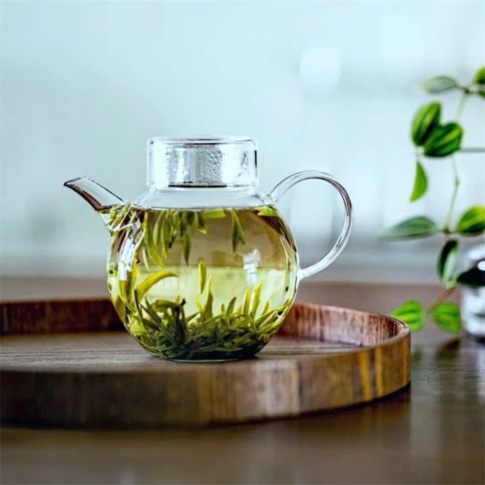 Heat Resistant Small Glass Teapot Mini Single Person Tea Maker 0