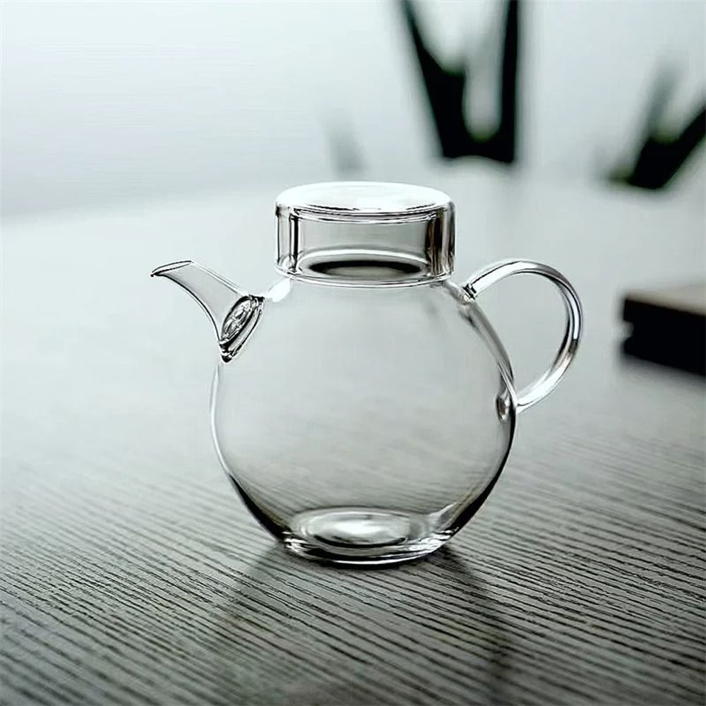 Heat Resistant Small Glass Teapot Mini Single Person Tea Maker 1