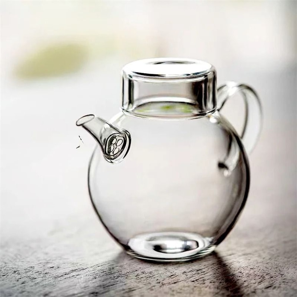 Heat Resistant Small Glass Teapot Mini Single Person Tea Maker 2