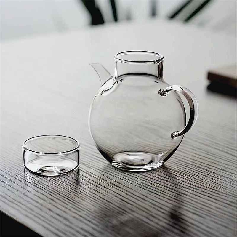 Heat Resistant Small Glass Teapot Mini Single Person Tea Maker 3