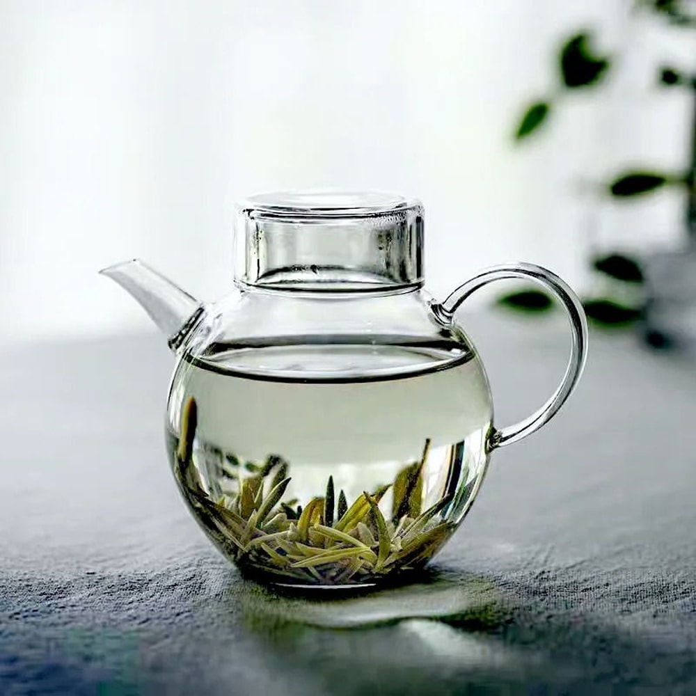 Heat Resistant Small Glass Teapot Mini Single Person Tea Maker 5