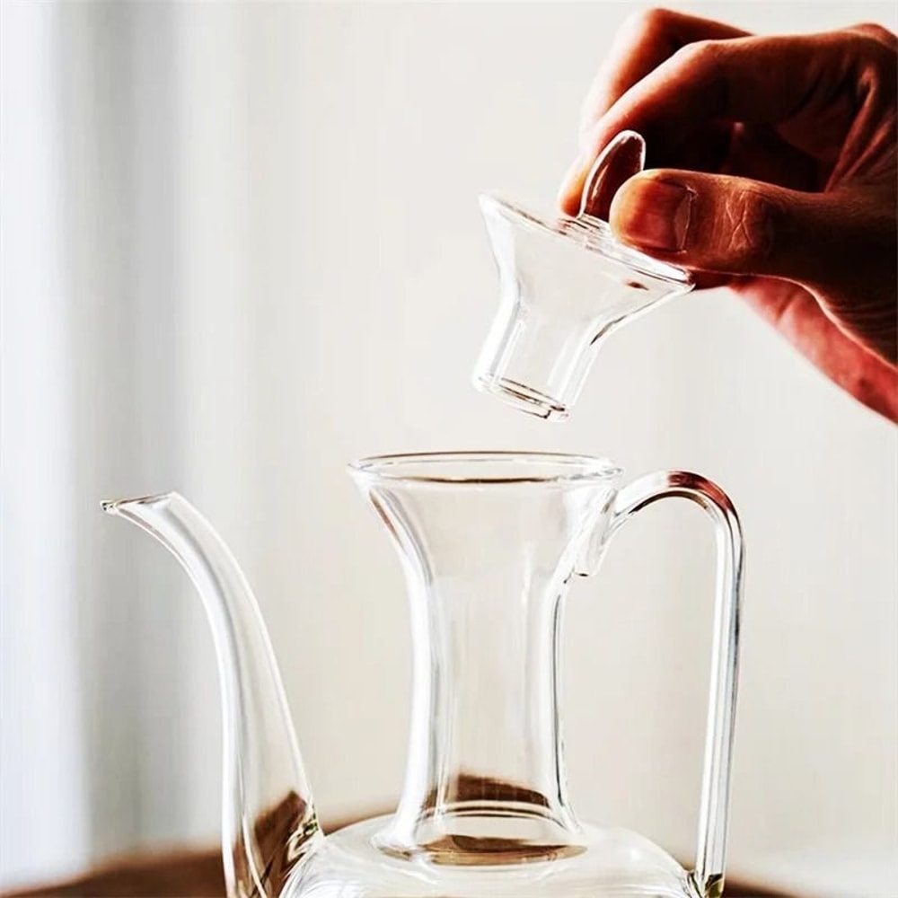 Traditional Song Style High Borosilicate Glass Teapot For Kung Fu Tea 3