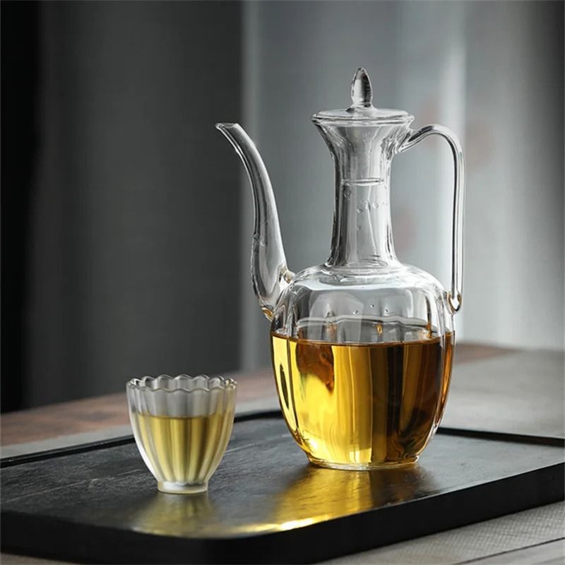Traditional Song Style High Borosilicate Glass Teapot For Kung Fu Tea 5