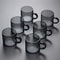 High Borosilicate Small Black Glass Teacup Set Of 6 0