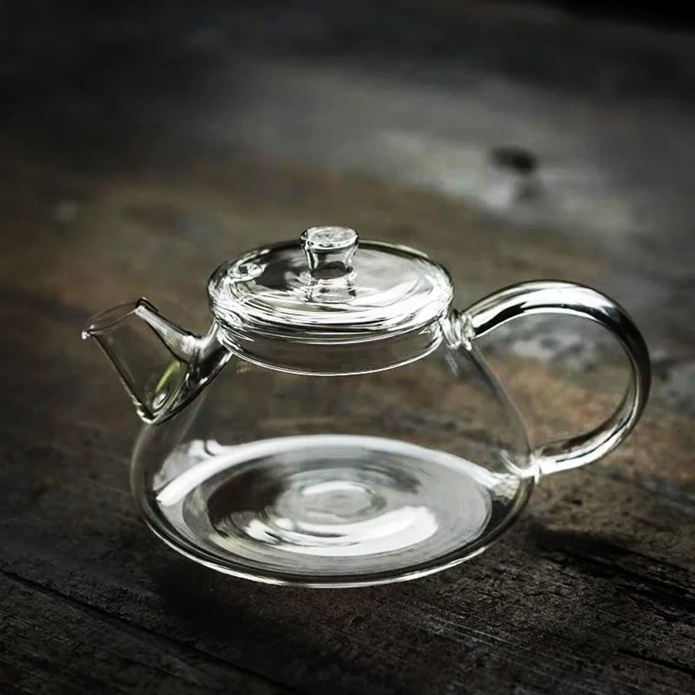 Heat Resistant Mini Glass Teapot With Filter For Brewing Flower Tea 0