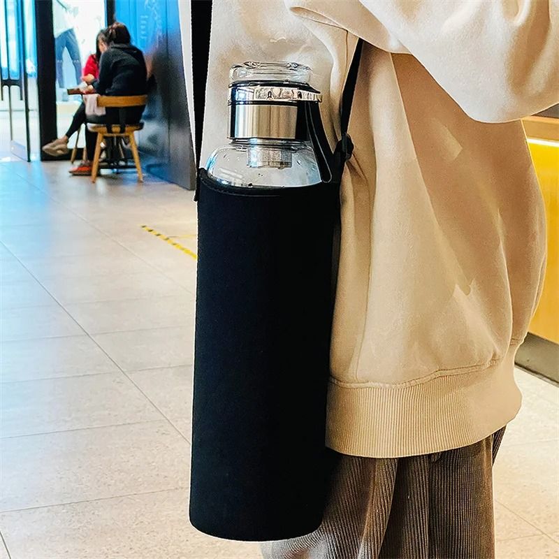 Portable Leakproof Large Capacity Glass Water Bottle For Outdoor Sports 4