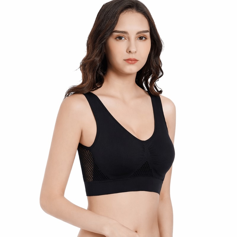 Women Seamless Sports Bra Top With Removable Padding Breathable Fitness Bra 7