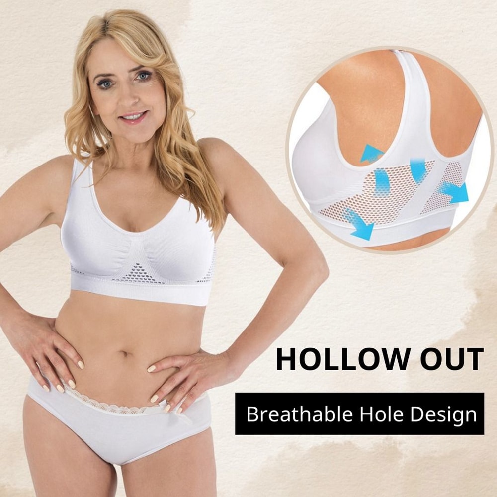 Women Seamless Sports Bra Top With Removable Padding Breathable Fitness Bra 3