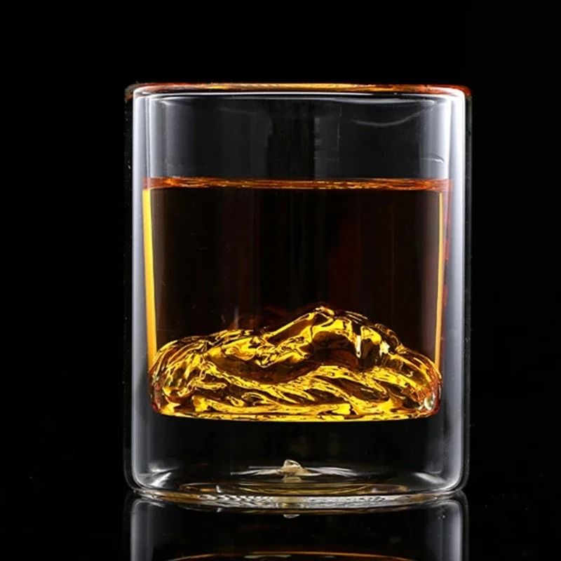 Creative Lion Head Double Wall Glass Whiskey And Spirits Mug 4