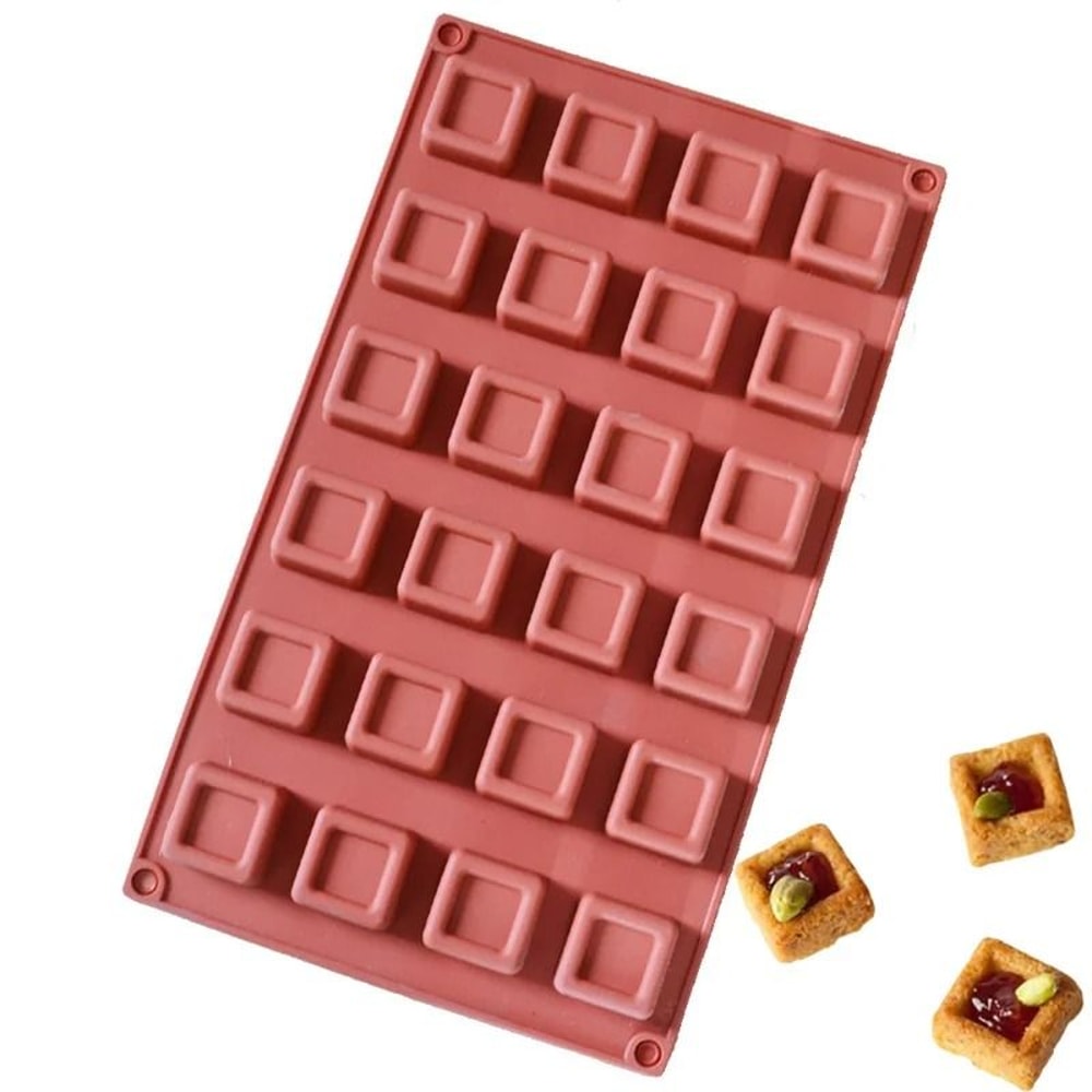 Square Donut Silicone Cake Mold Multi Cavity Baking Tray 0