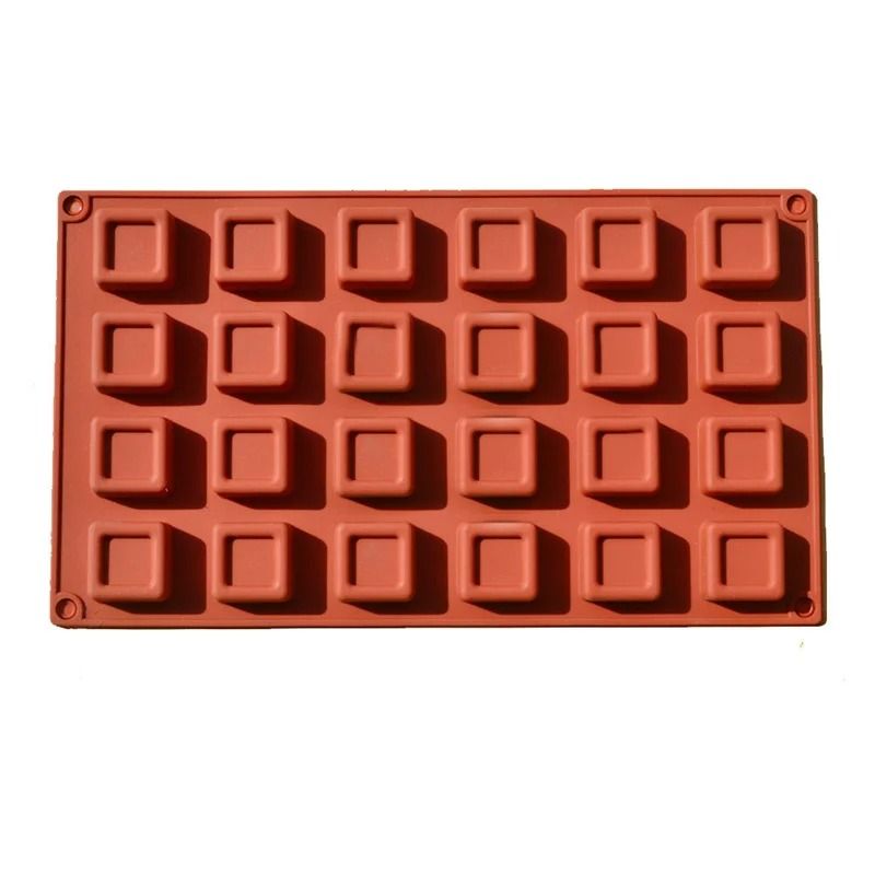 Square Donut Silicone Cake Mold Multi Cavity Baking Tray 3