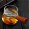Side Long Wooden Handle High Borosilicate Glass Tea Dispenser Fair Cup 4