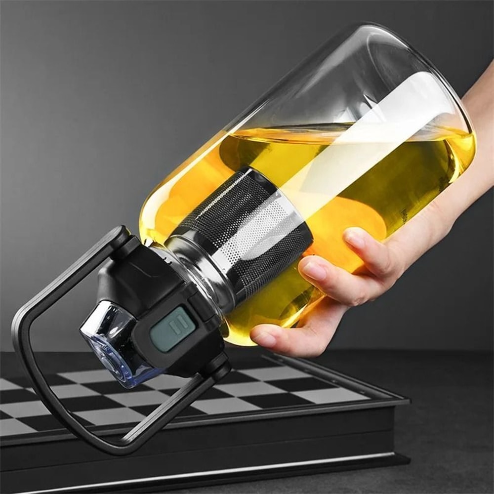 Large Capacity Glass Water Bottle With Tea Infuser And Strainer 4