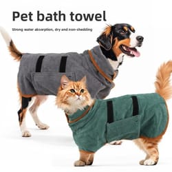 new absorbent pet bathrobe dog and cat bath towel